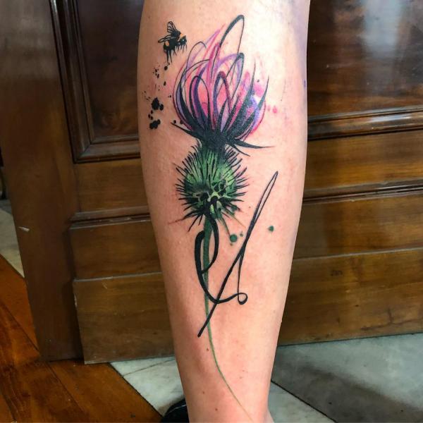 100 Thistle Tattoo Designs with Meaning