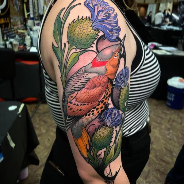 100 Thistle Tattoo Designs with Meaning