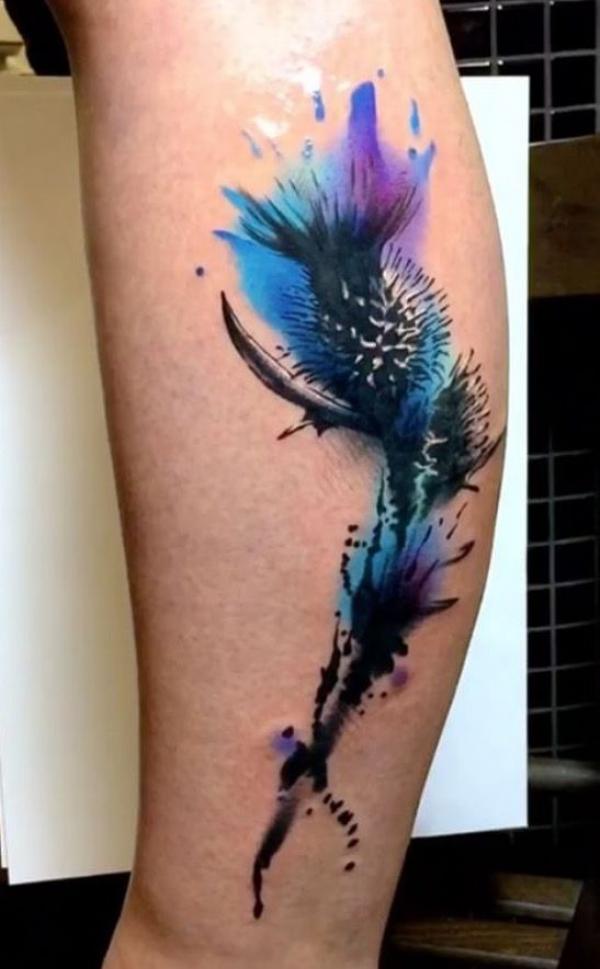 100 Thistle Tattoo Designs with Meaning