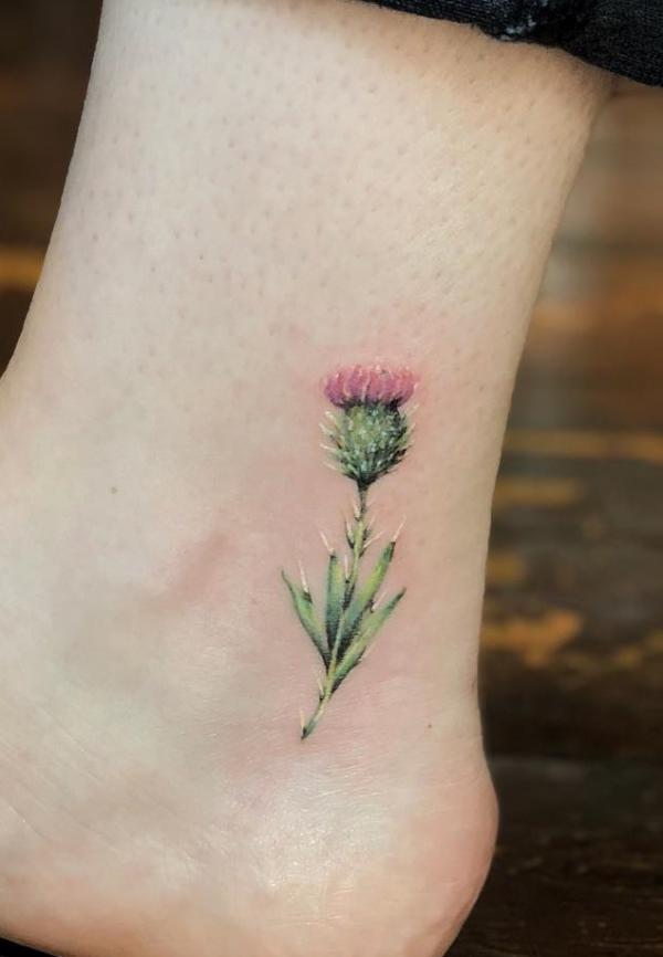 100 Thistle Tattoo Designs with Meaning