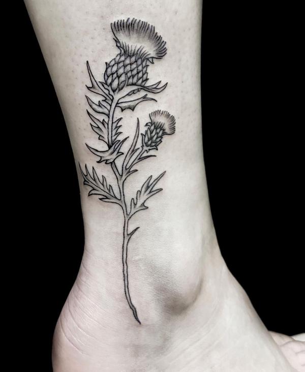 100 Thistle Tattoo Designs with Meaning