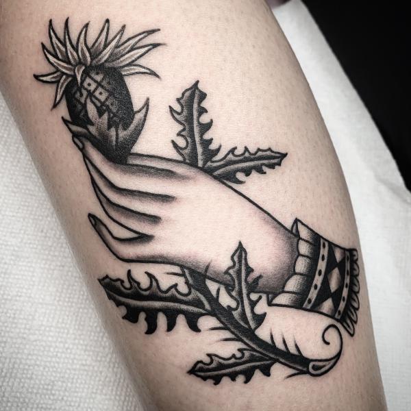 100 Thistle Tattoo Designs with Meaning