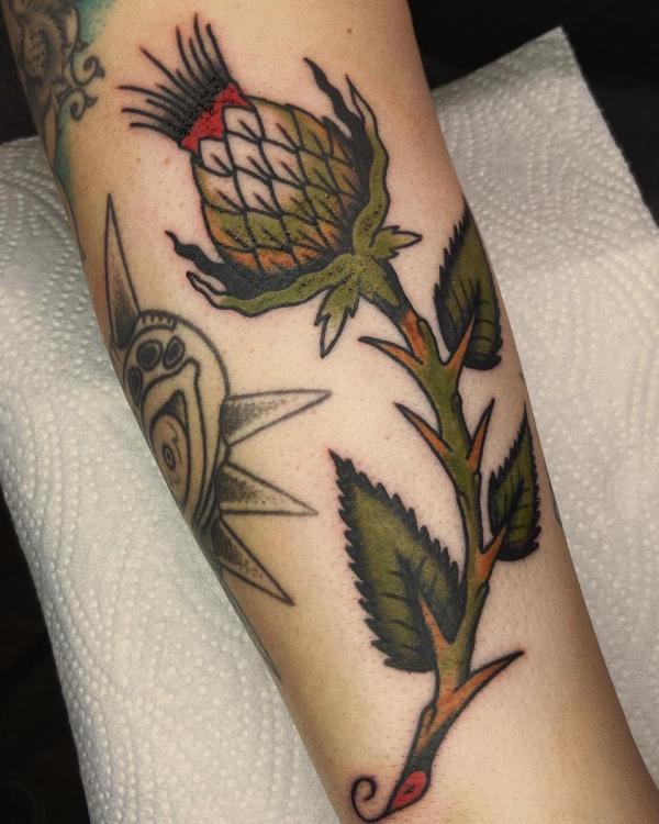 100 Thistle Tattoo Designs with Meaning