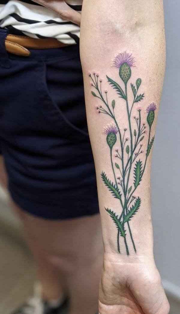 100 Thistle Tattoo Designs with Meaning