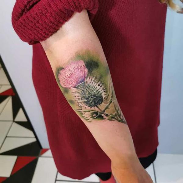 100 Thistle Tattoo Designs with Meaning