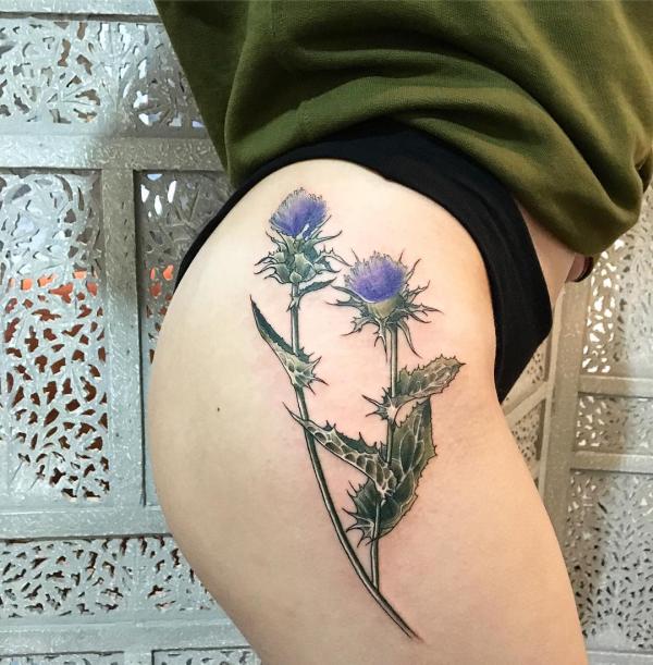 100 Thistle Tattoo Designs with Meaning