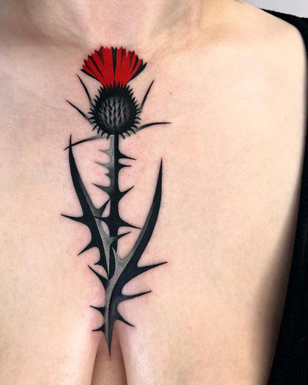 100 Thistle Tattoo Designs with Meaning