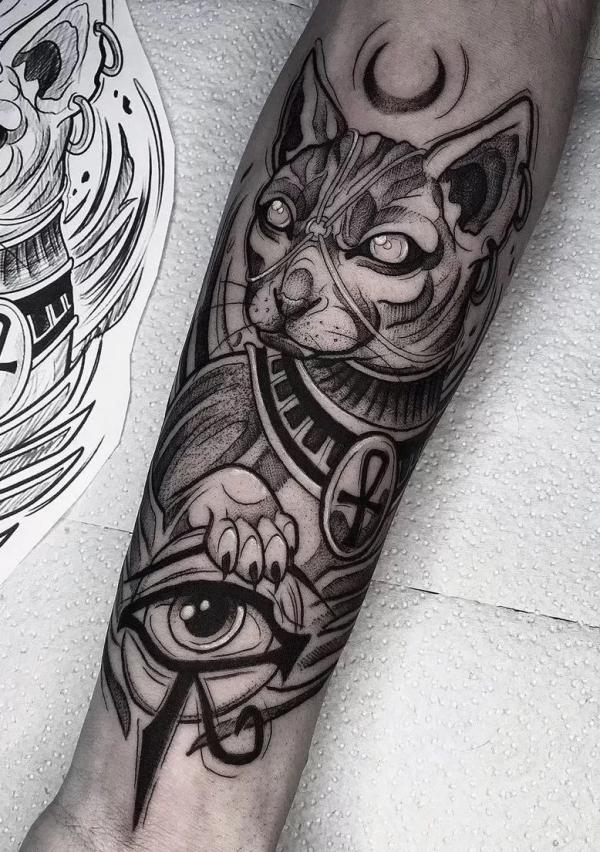 40 Bastet Tattoo Designs with Meaning