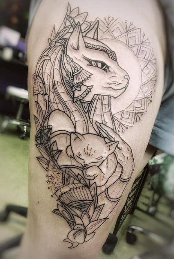 40 Bastet Tattoo Designs with Meaning