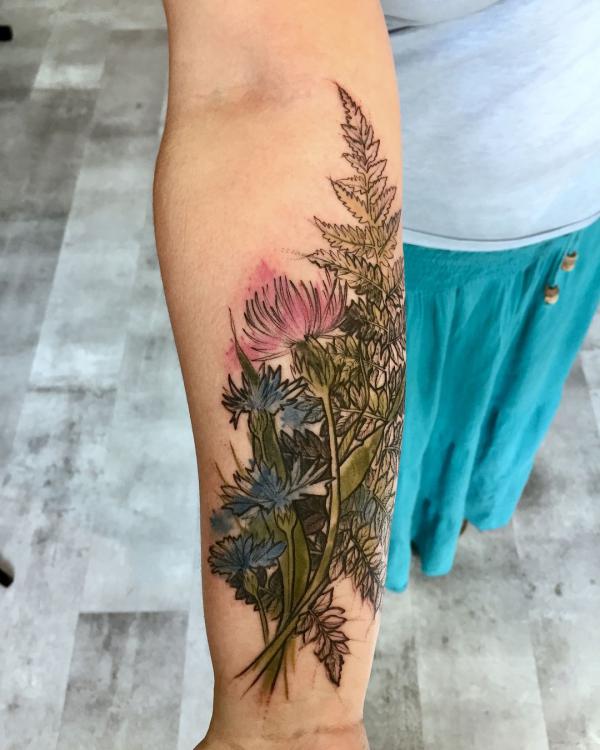 50 Cornflower Tattoo Designs with Meaning