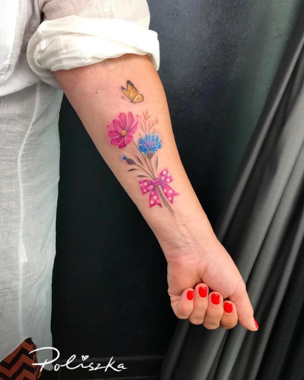 50 Cornflower Tattoo Designs with Meaning