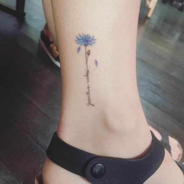 50 Cornflower Tattoo Designs with Meaning