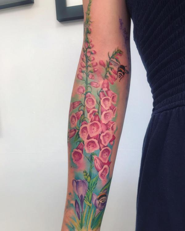 60 Foxglove Tattoo Designs with Meaning