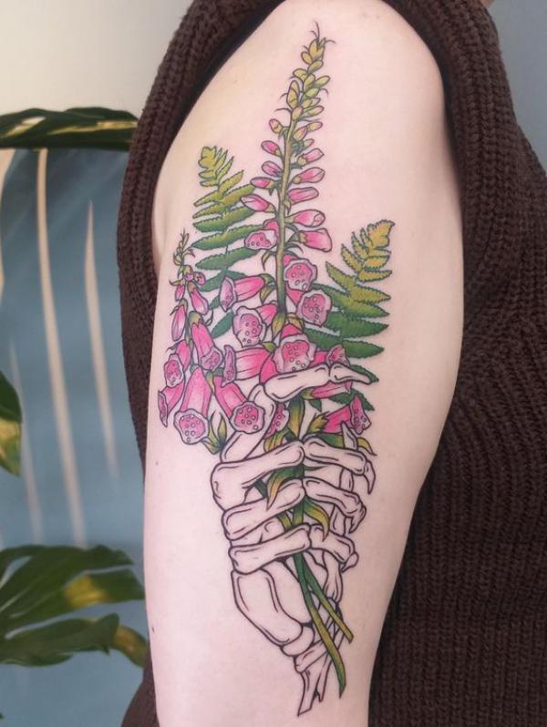 60 Foxglove Tattoo Designs with Meaning