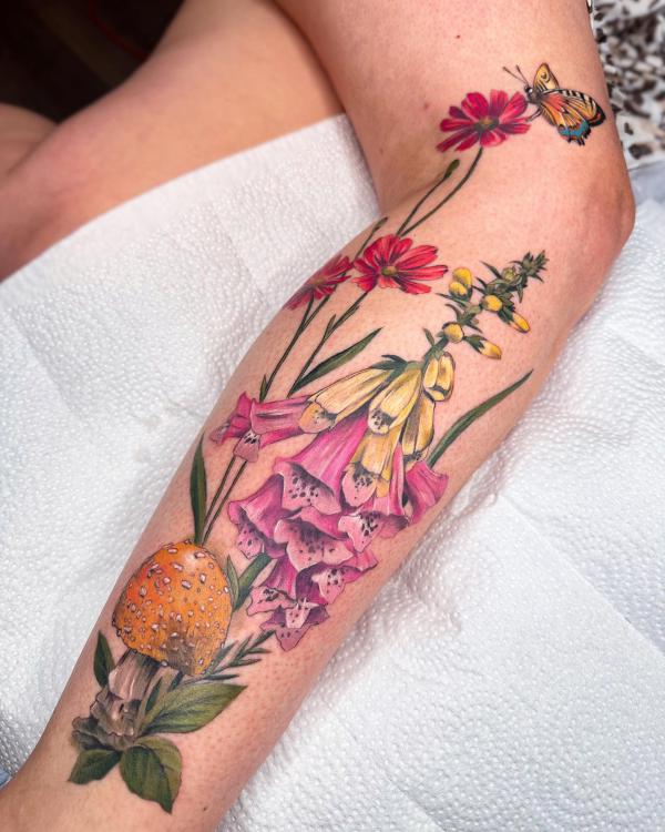 60 Foxglove Tattoo Designs with Meaning