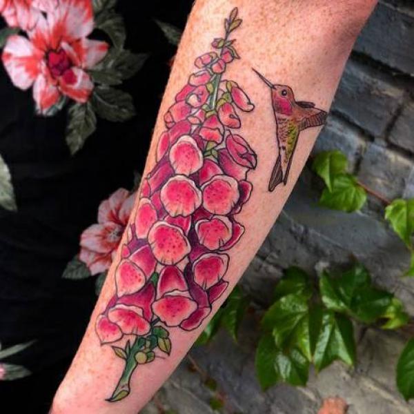 60 Foxglove Tattoo Designs with Meaning