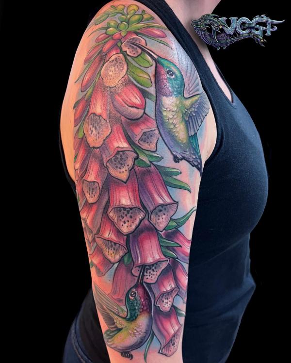 60 Foxglove Tattoo Designs with Meaning