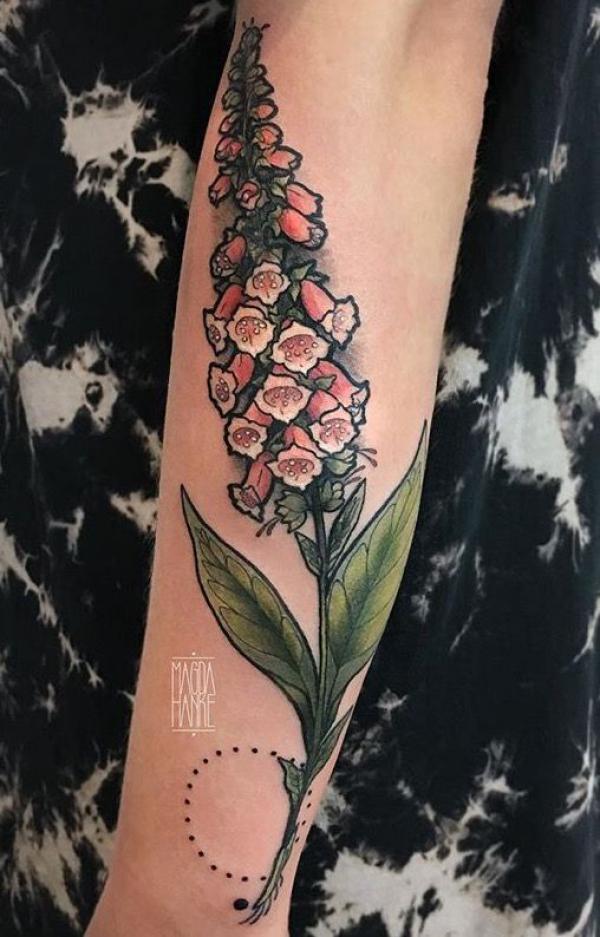 60 Foxglove Tattoo Designs with Meaning