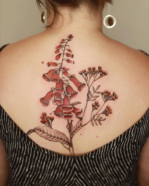 60 Foxglove Tattoo Designs with Meaning