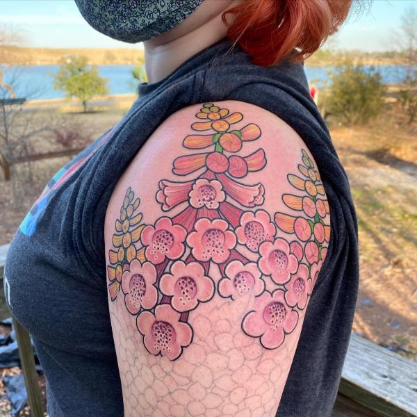 60 Foxglove Tattoo Designs with Meaning