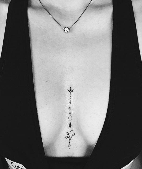 165 Unique Sternum Tattoo Designs for Women