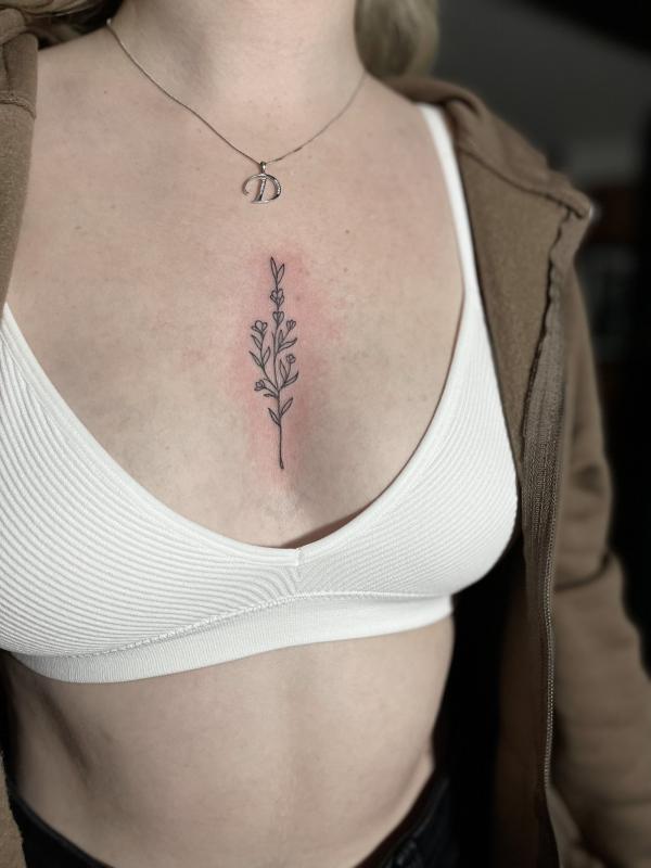 165 Unique Sternum Tattoo Designs for Women