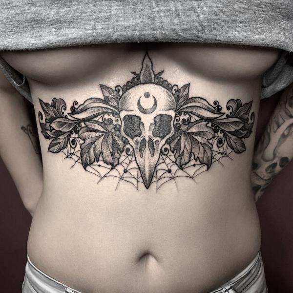 165 Unique Sternum Tattoo Designs for Women