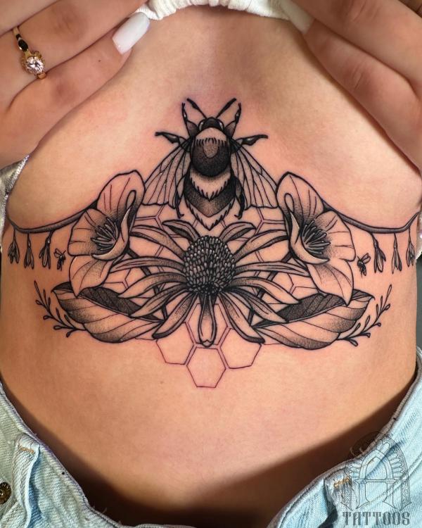 165 Unique Sternum Tattoo Designs for Women