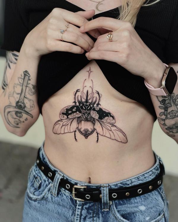 165 Unique Sternum Tattoo Designs for Women