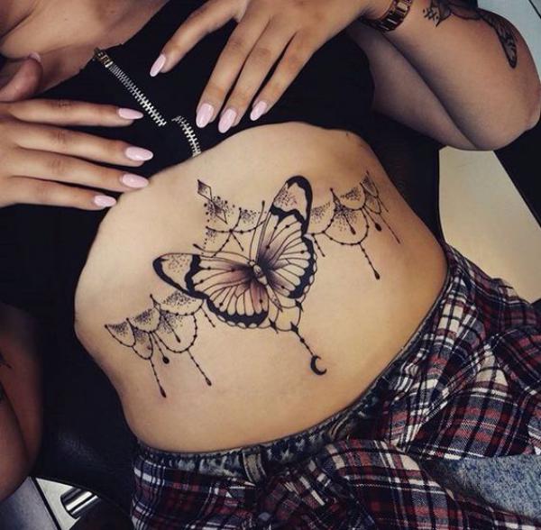 165 Unique Sternum Tattoo Designs for Women