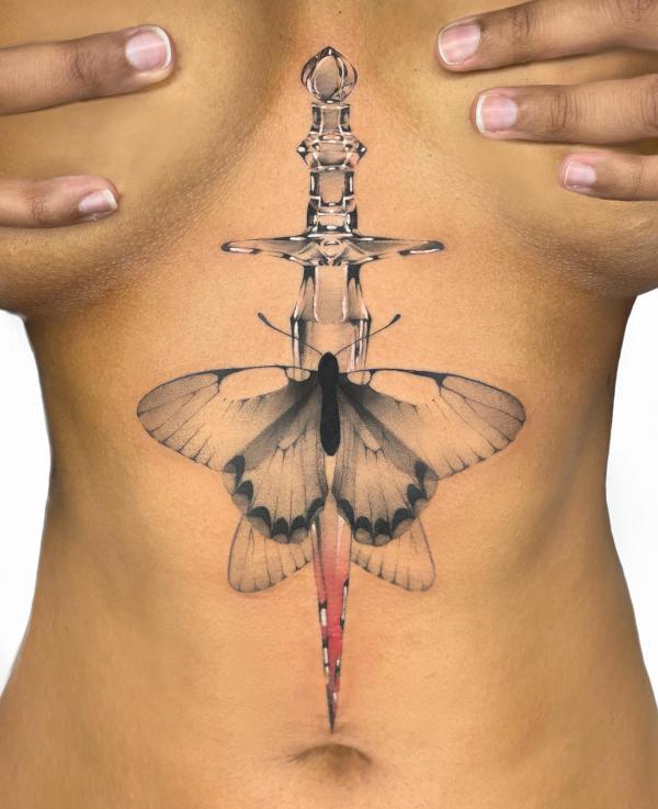 165 Unique Sternum Tattoo Designs for Women