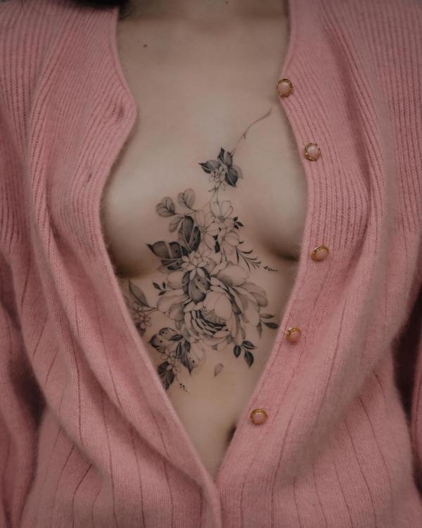 165 Unique Sternum Tattoo Designs for Women