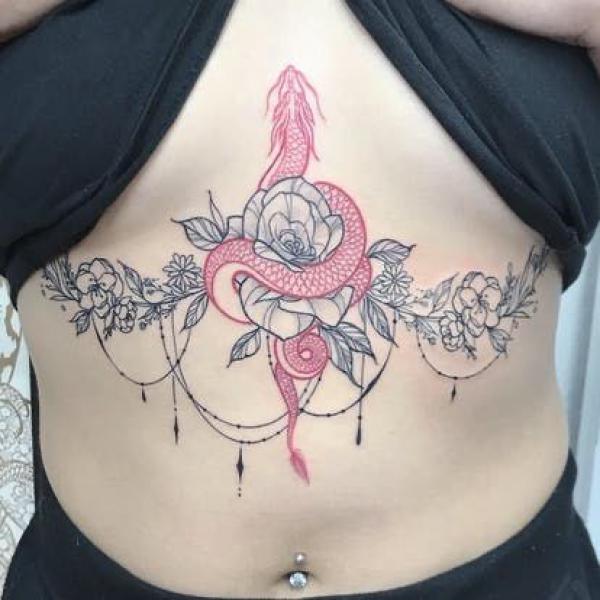 165 Unique Sternum Tattoo Designs for Women