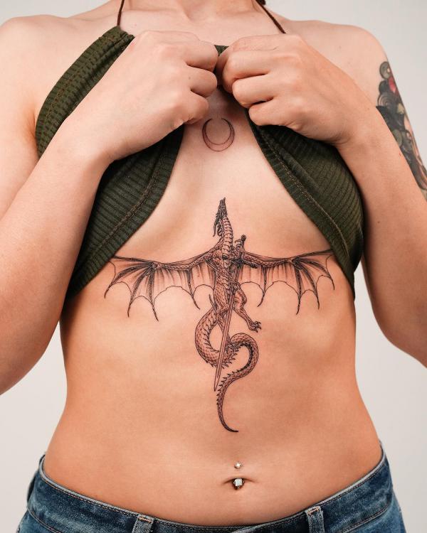 165 Unique Sternum Tattoo Designs for Women