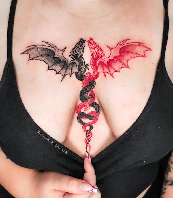165 Unique Sternum Tattoo Designs for Women