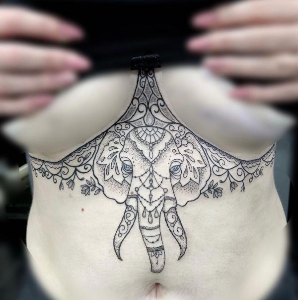 165 Unique Sternum Tattoo Designs for Women