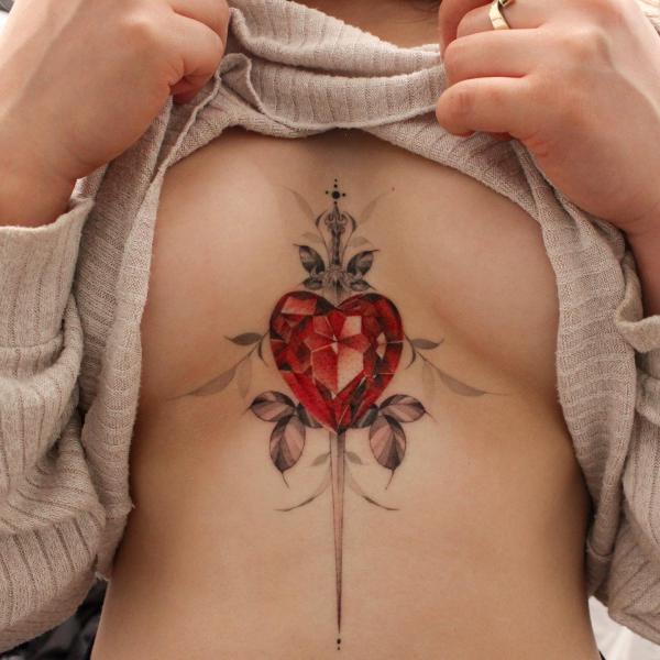 165 Unique Sternum Tattoo Designs for Women