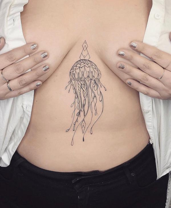 165 Unique Sternum Tattoo Designs for Women