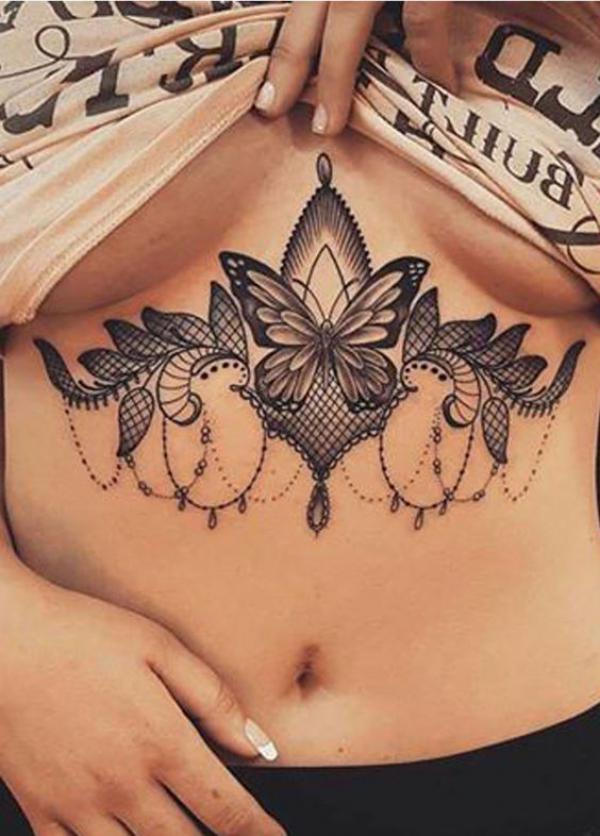 165 Unique Sternum Tattoo Designs for Women