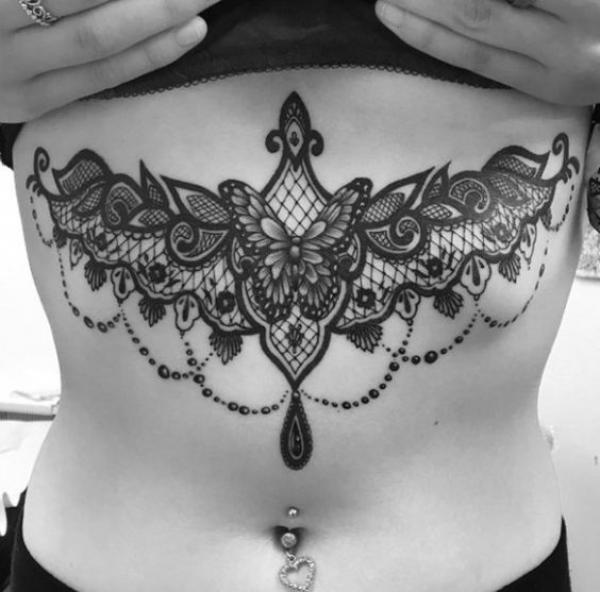 165 Unique Sternum Tattoo Designs for Women