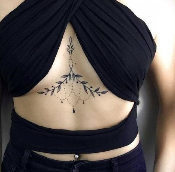 165 Unique Sternum Tattoo Designs for Women