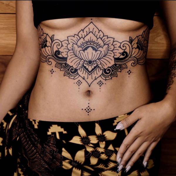 165 Unique Sternum Tattoo Designs for Women