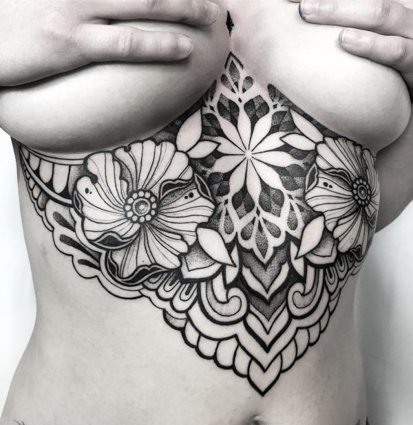165 Unique Sternum Tattoo Designs for Women