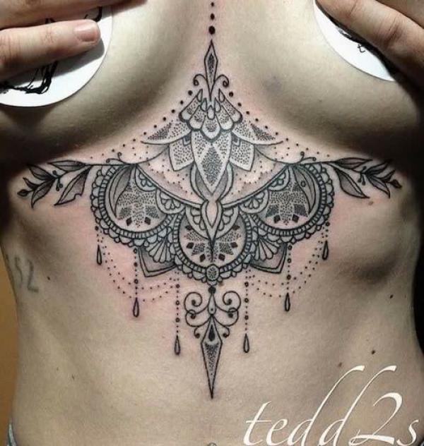 165 Unique Sternum Tattoo Designs for Women