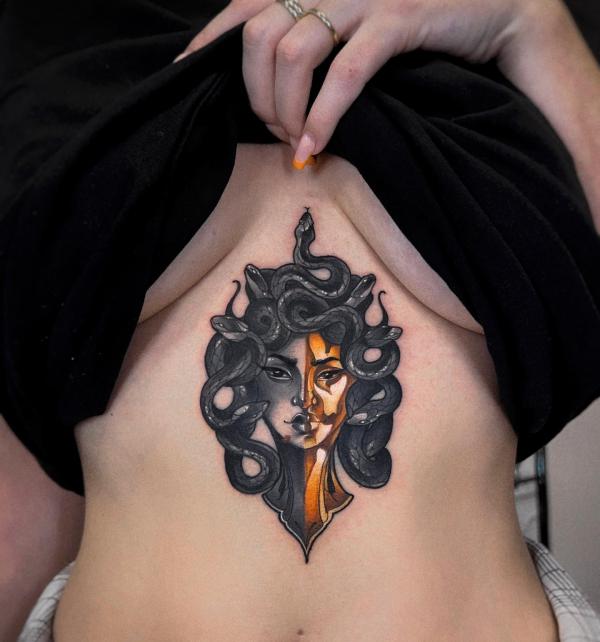 165 Unique Sternum Tattoo Designs for Women