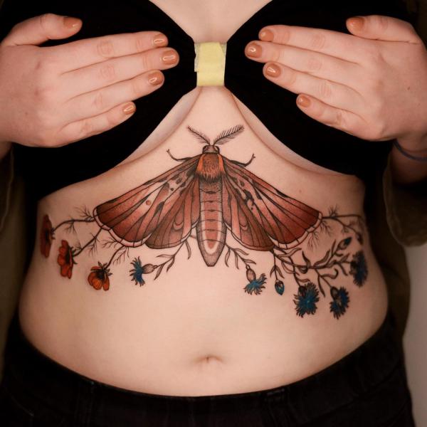 165 Unique Sternum Tattoo Designs for Women