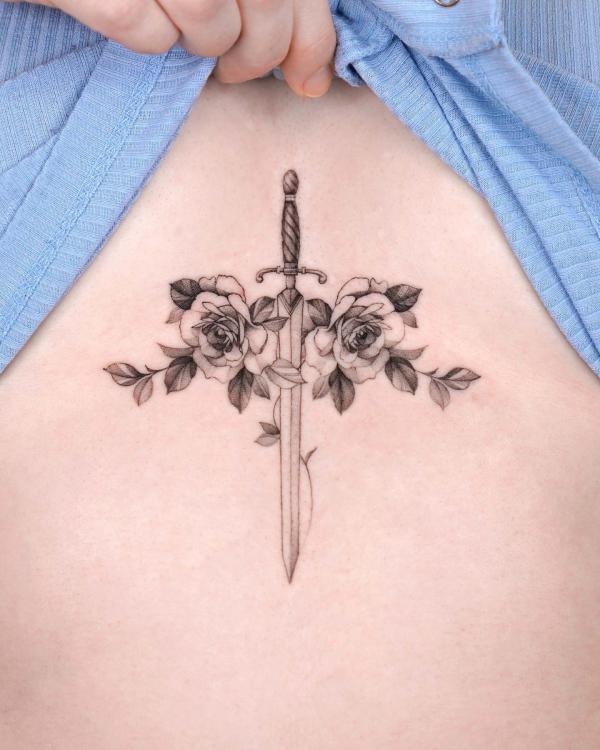 165 Unique Sternum Tattoo Designs for Women
