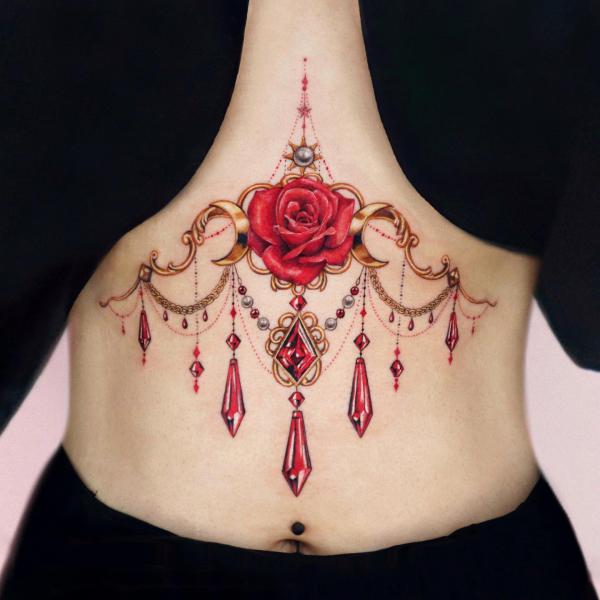 165 Unique Sternum Tattoo Designs for Women
