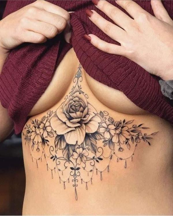 165 Unique Sternum Tattoo Designs for Women