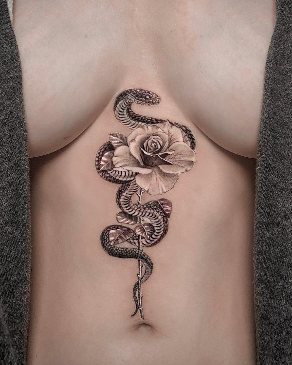 165 Unique Sternum Tattoo Designs for Women